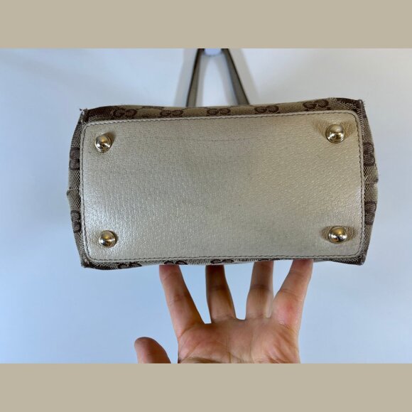 Gucci GG Tan Canvas Eclipse Tote Bag Small Tote Bag - Picture 15 of 16
